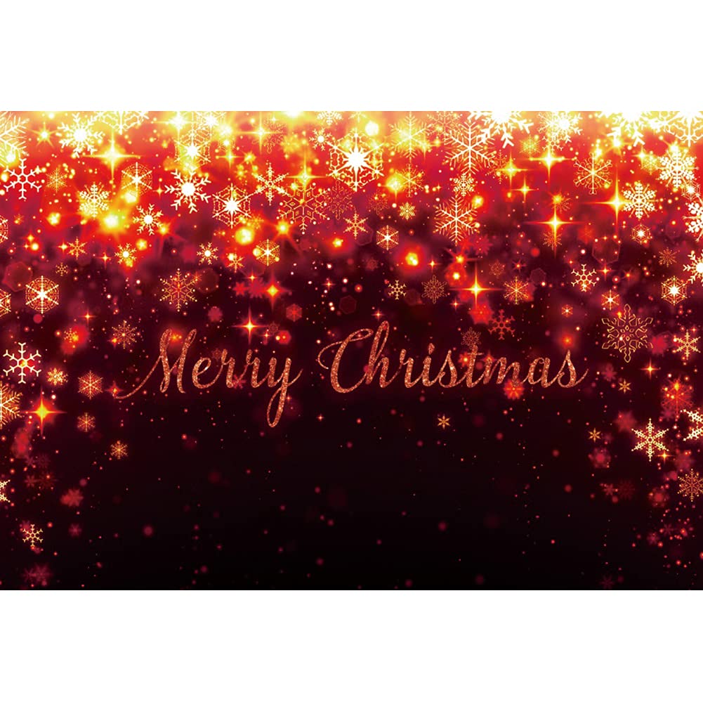 300x250cm Buon Natale Sfondo Fiocco di neve dorato Stella Glitter Fotografia Sfondo Fiocco di neve scintillante Decorazione di Capodanno Banner per decorazioni per feste di Capodanno