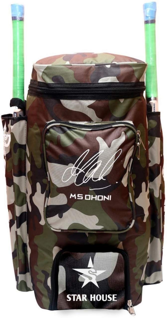 STAR HOUSE MSD Sign.Cricket Kit Bag Full Padded Foam Inside (Green Army)-picture-27