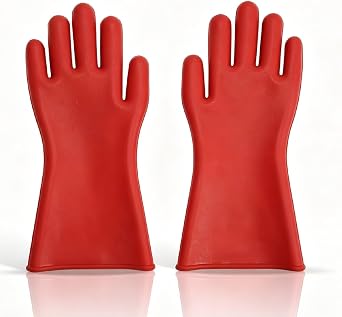 Insulated Gloves, High Voltage Electrical Gloves 1 Pair 10000v