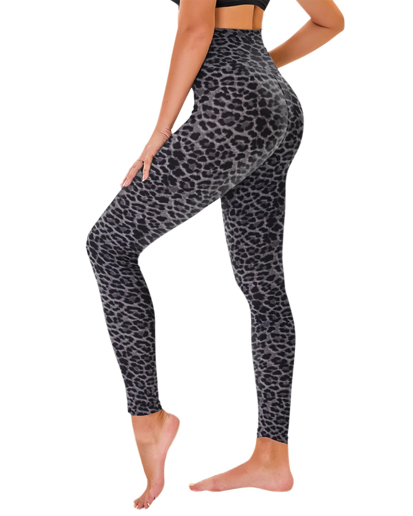 TNNZEET High Waisted Leggings for Women - No See Through Tummy Control Cycling Workout Yoga Pants with Pockets Reg &amp; Plus