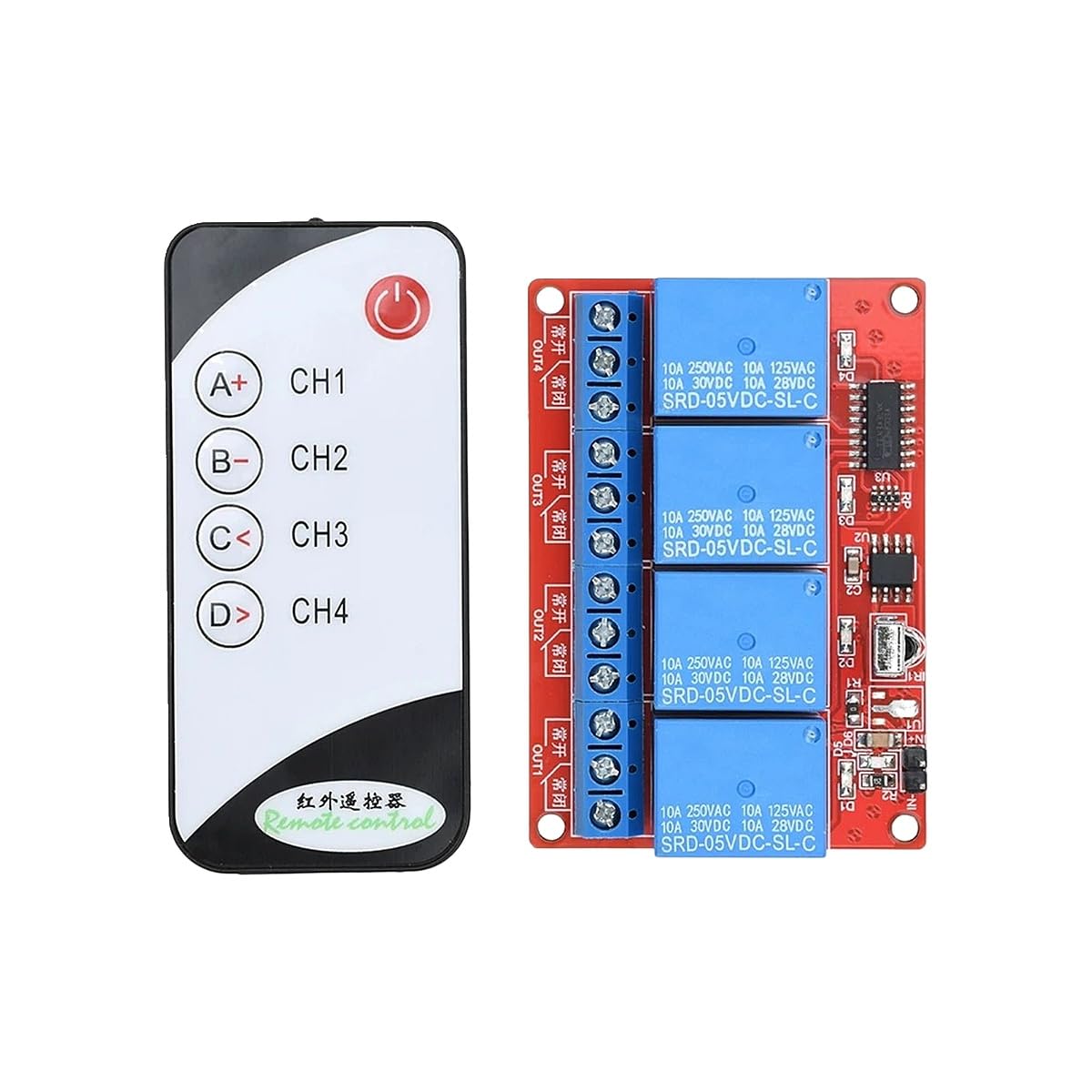 New 2026 1 Channel 4CH DC 5V/12V Infrared Controller Control Relay Module IR Controller Switch Control Signal Adaptier Driver Board