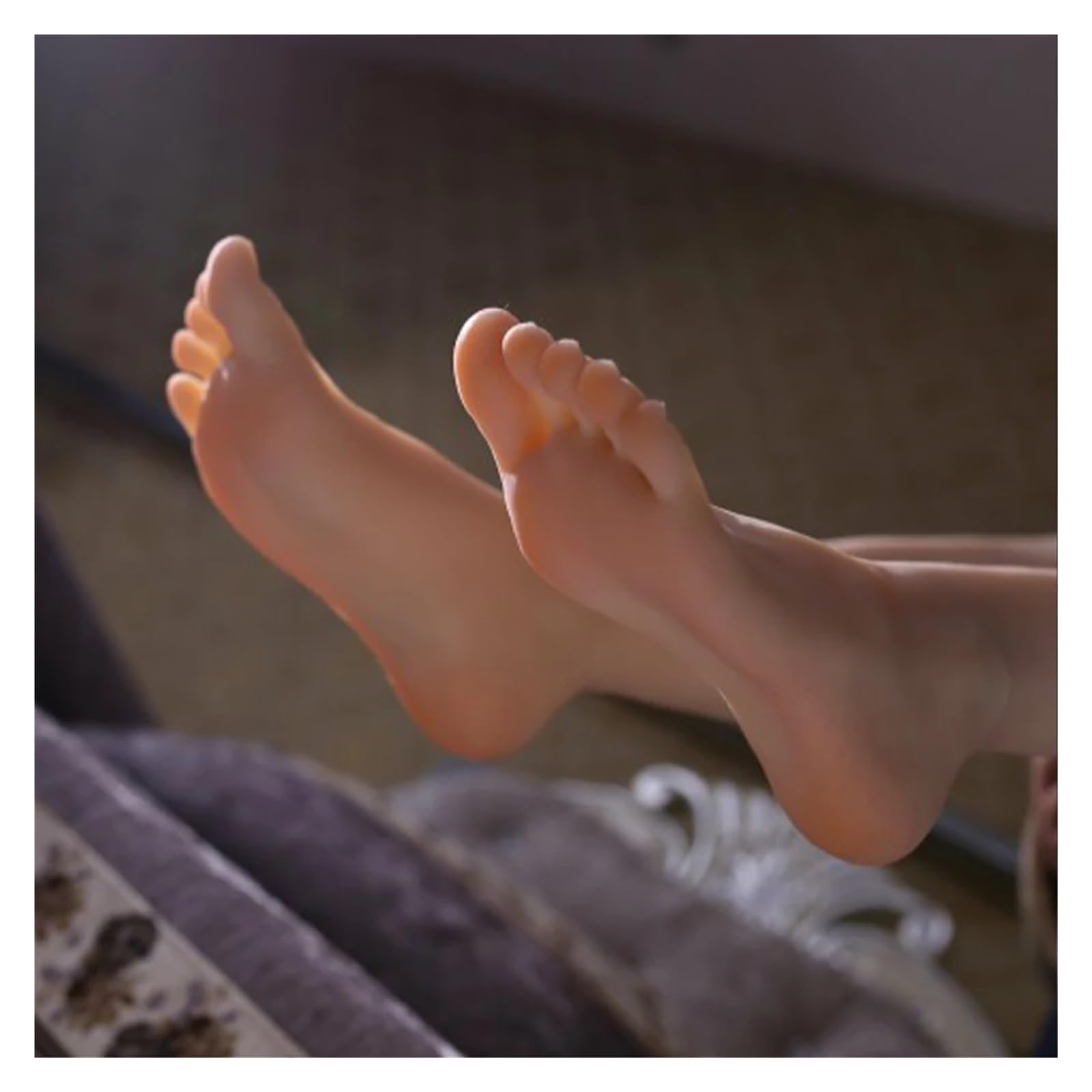 1 para realistyczne silikonowe fałszywe stopy z kością kobiece stopy buty Model, wyświetlacz biżuterii model wystawowy rozmiar 38 fetysz zabawka TPE 3906L(Skin Hard bones,1pc left)