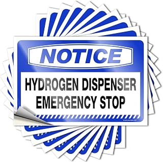 Stickers for Your Car Notice Hydrogen Dispenser Emergency Stop Stickers 10 Pcs Funny Sticker Vintage Bar Decor(8X12CM)