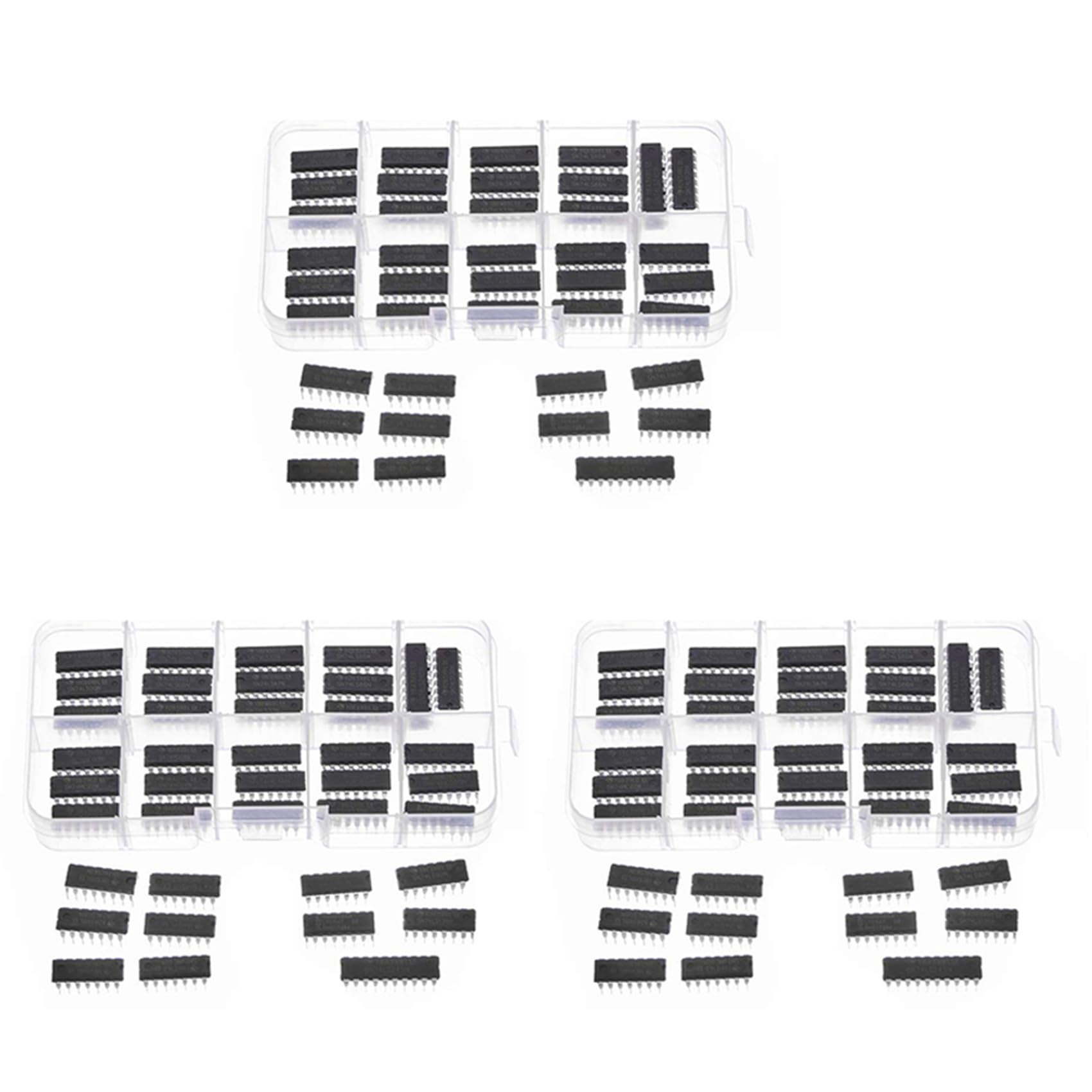 120 STK. 74HCxx + Logik-IC-Sortimentskit der Serie 74LSxx, Digitaler Integrierter Chip (60 STK. 74HCxx + 60 STK. 74LSxx)