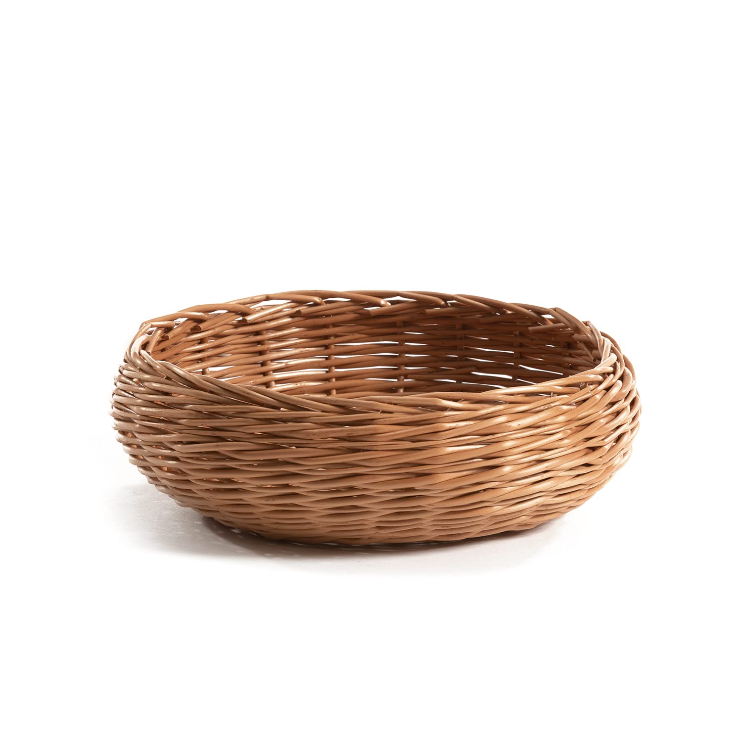 Bol en osier pain fruits et sucreries : corbeille de table ronde