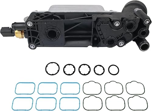 Miniatura 4 de Autoround 5184294AE - Enfriador de aceite de motor con carcasa de filtro de aceite para Jeep WranglerGrand Cherokee, Ram 1500, Dodge