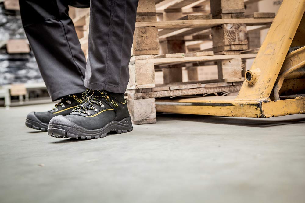 ALBATROS Gravel MID Arbeitsschuh Sicherheitsschuh S3 SRC Stahlkappe Durchtrittschutz rutschfest Männer