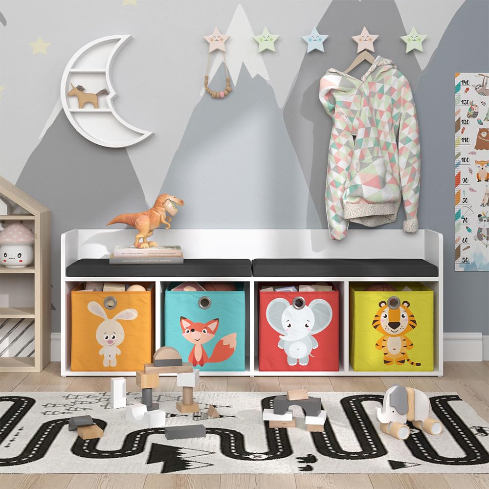 Bibliothèque enfant Conny Blanc 72x79cm avec de grandes étagères Vicco | Blanc | 72x79 cm, avec grandes étagères | 406673127195503