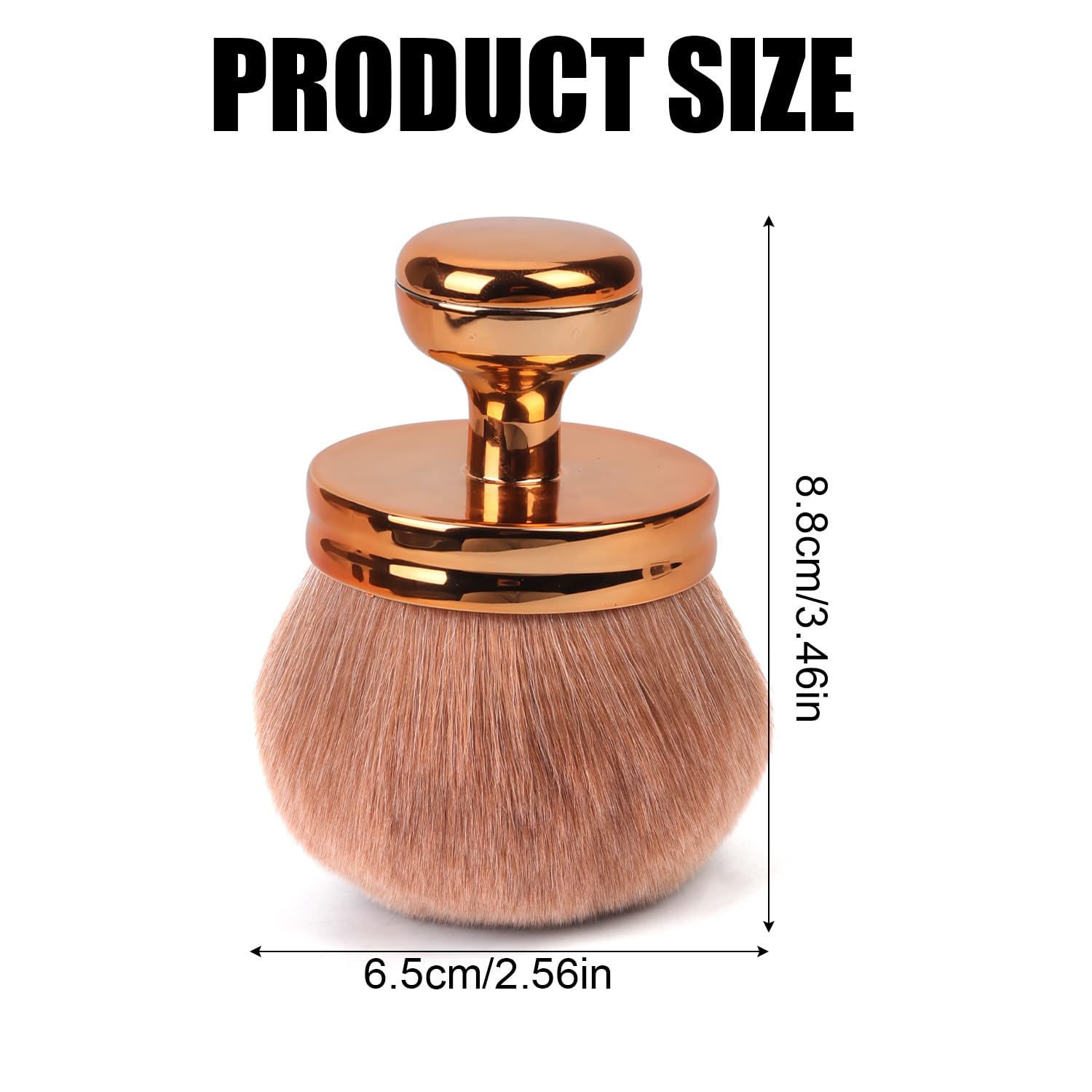 NQEUEPN Large Self Tanning Brush, Oval Body Makeup Brush with Wide Brush Head Self Tanner Brush Applicator Sunscreen Brush for Makeup Legs Arms Face Body (Rose Gold)