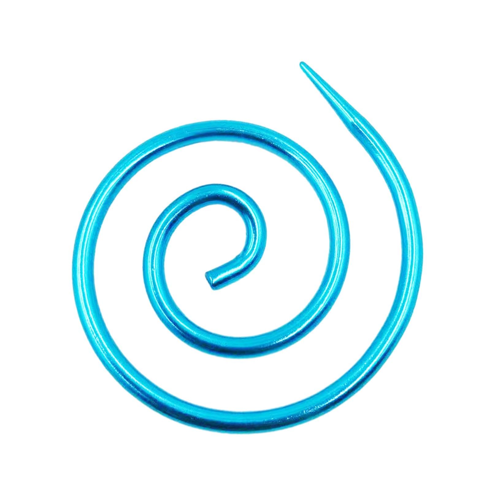 Raxove Blue Metal Cable Needle, Spiral Knitting Needle, Spiral Cable Knitting Needle, Cable Needles For Knitting, Metal Circular Knitting Needles, Cable Needles, Knitting Accessories For Sweaters, Clothes, Socks