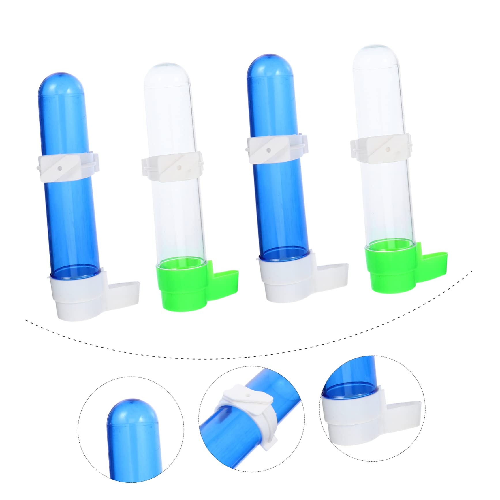 12pezzi Distributore Automatico Per Uccelli Bevitore Plastica Per Pappagalli Bottiglia Per Alimentazione Con Design Antigoccia e Struttura Resistente Accessori Per Animali