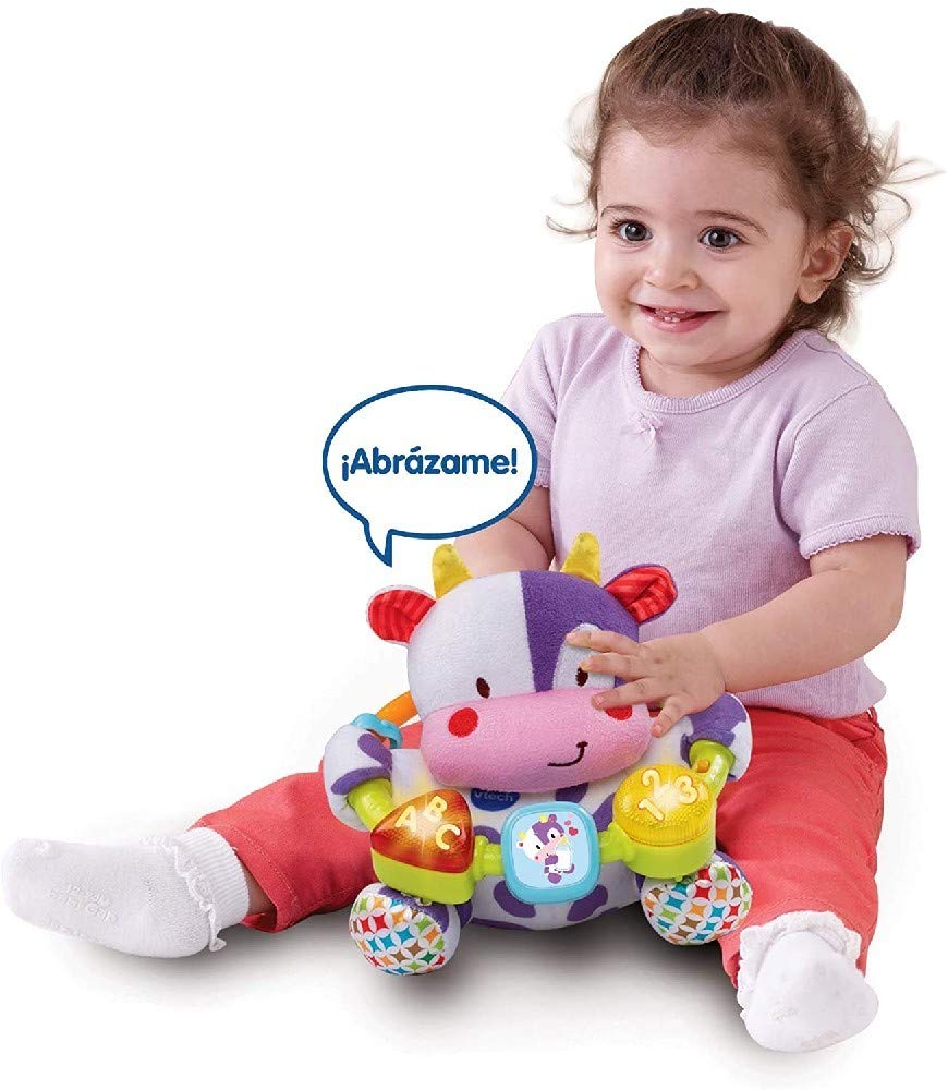 VTech-Baby Vaca muusical Peluche Interactivo de Bebe con Suaves, 3-24 Meses, Multicolor, única (3480-166022)