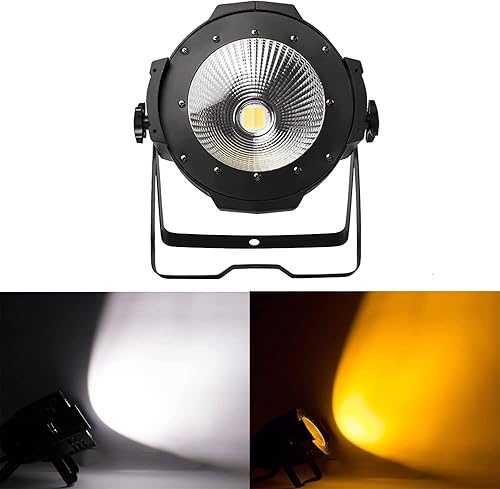 SHEHDS Luces LED COB de 200 W luz blanca fría y blanca cálida luces de lavado de escenario DMX 512 carcasa de aleación de aluminio iluminación