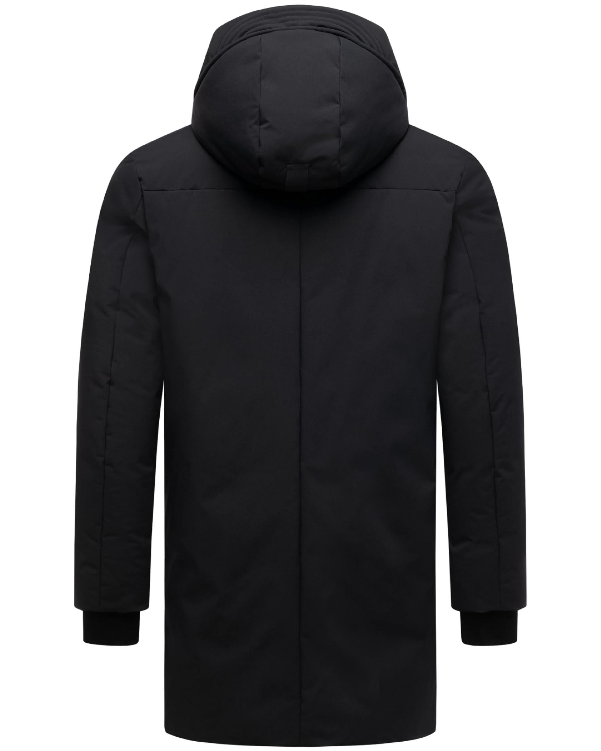 STONE HARBOUR Herren warmer Wintermantel lang Winterparka mit Fleece-Innenfutter, zahlreichen Taschen innen und außen und großer Kapuze Kitraan XX S-3XL
