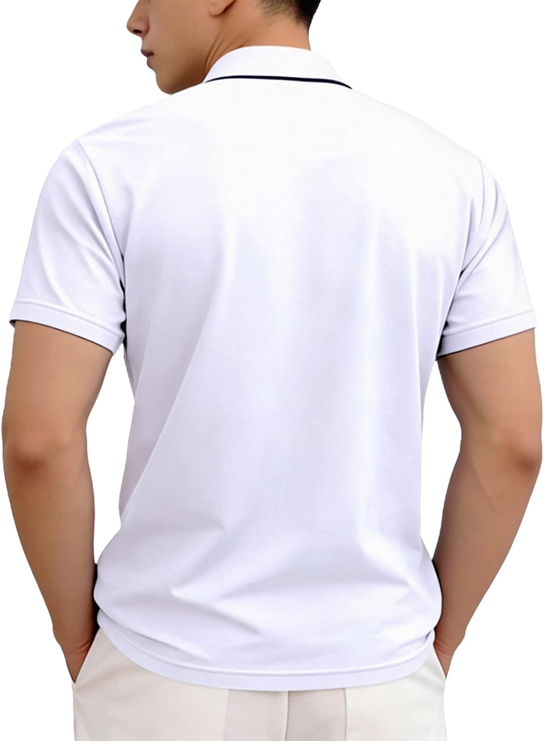 Boys Short Sleeve Collared Shirts Kids Casual V-Neck School Uniform Button Up Golf Shirt Solid Color Loose Fit Tee