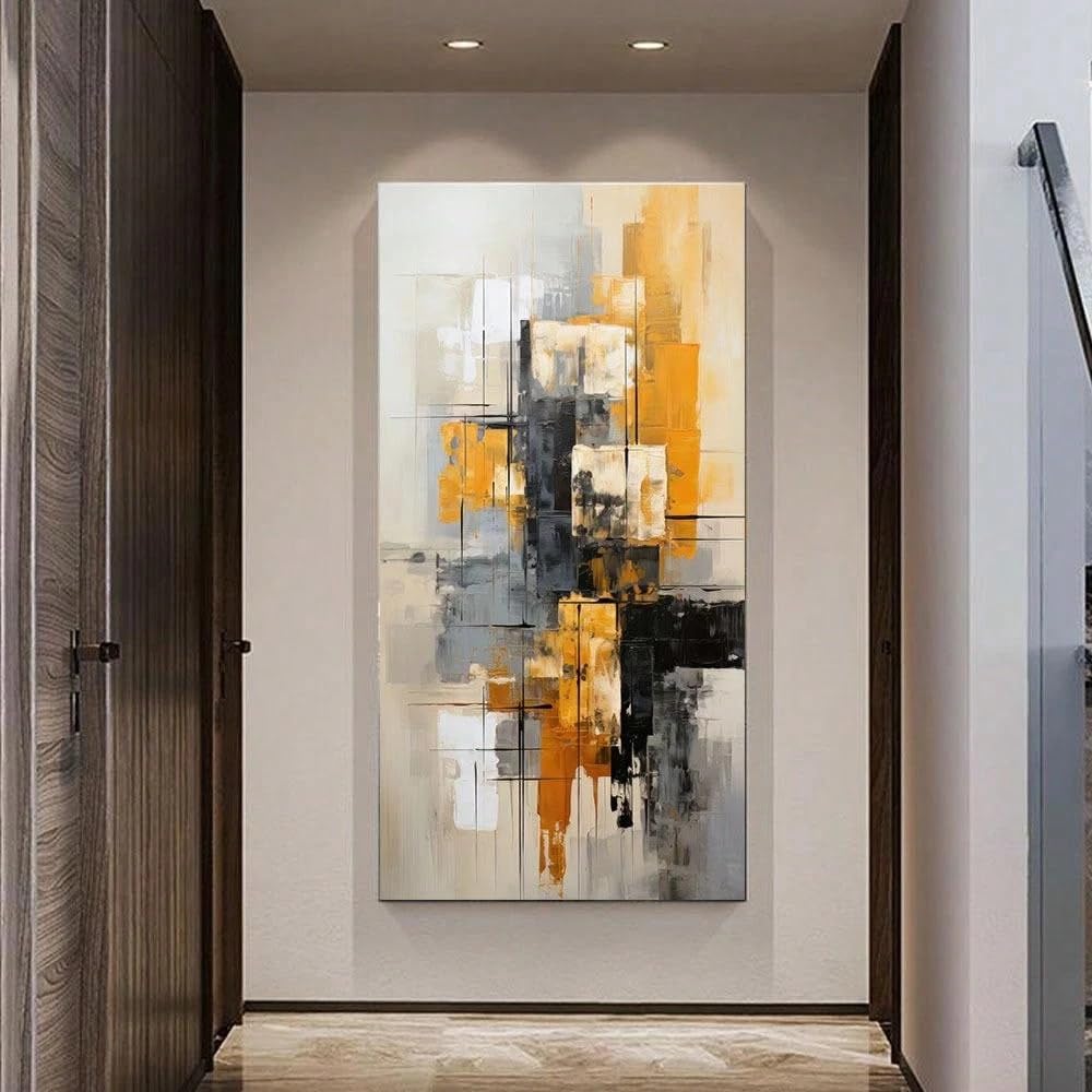 HQBDTAK Stampa artistica moderna con linee geometriche dinamiche per ufficio, soggiorno, sala da pranzo, camera da letto, decorazione murale per la casa (70x140 cm/senza cornice)