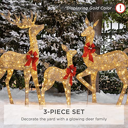 Best Choice Products SKY6242 3-Piece Large Lighted Christmas Deer Family Set 5Ft Outdoor Yard Decoration thumb #1