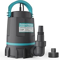 Aquastrong 1 HP Submersible Sump Pump 4500 GPH - High Flow Utility Pump for Basement Floods, Pools, Ponds & Hot Tubs w/10ft Cord
