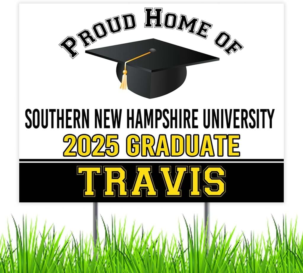 Congratulations Class of 2025 Graduate Personalized Yard Sign with Metal Stake, Custom Graduation Party Personalized Lawn Sign