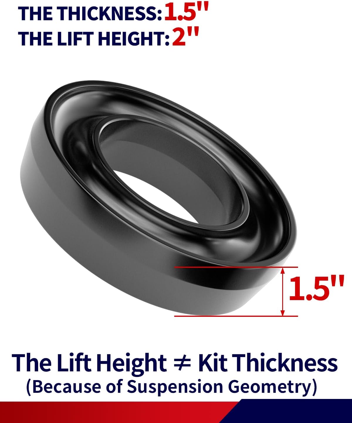FLYCLE 2 Inch Front Leveling Lift Kits for Ram 1500 1994-2018 2WD, 1994-2013 Ram 2500/3500 2WD, Raise Front of your Ram Truck by 2"