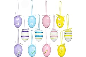 12Pcs Hanging Easter Eggs - Vibrant Decor for Festive Celebrations