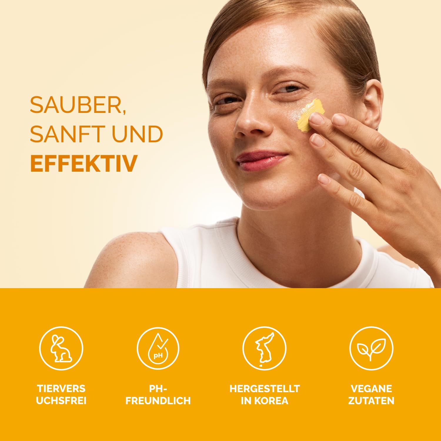 PLANTIFIQUE Koreanische Turmeric Tonerde Maske Vitamin C – Kurkuma & Fango Maske Körper – Porenverfeinernd Feuchtigkeitsspendend & Beruhigend – Clay Gegen dunkle Flecken – inkl. Spatel – 110 g
