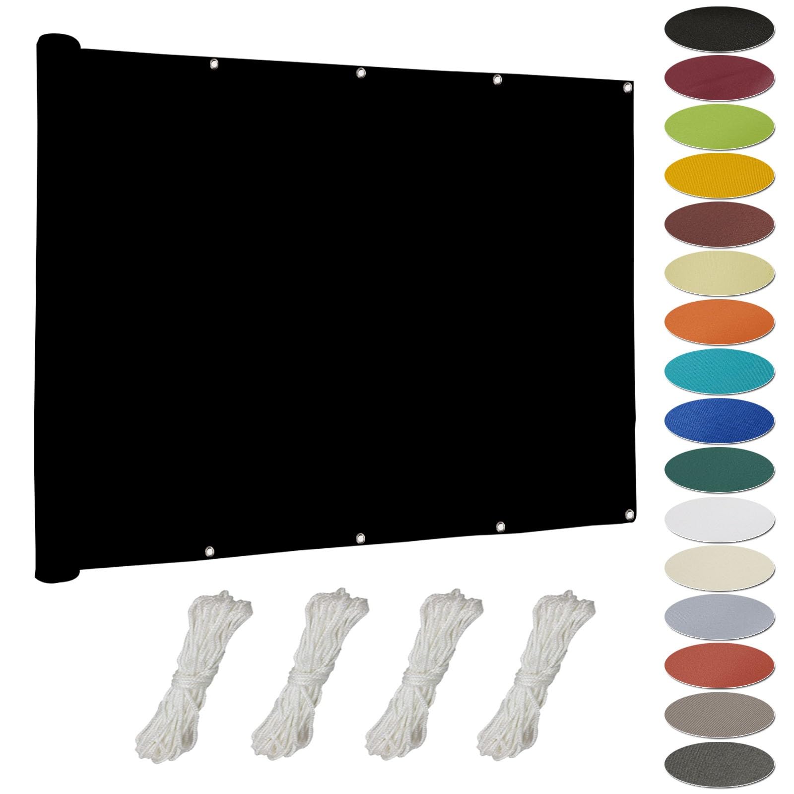 Voile d'ombrage carré et rectangulaire anti-chaleur pour extérieur