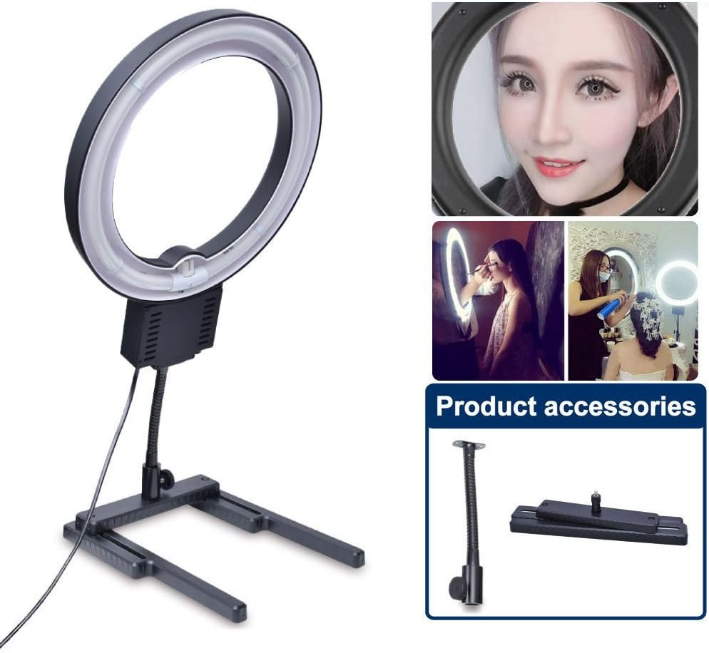 Fotoconic 40W 5400K Daylight Fluorescent Studio Ring Light with Table Top Stand for Beauty Makeup Selfie Video Photo