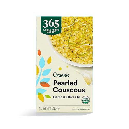 365 by Whole Foods Market Aceite de oliva y ajo perlado de cuscús orgánico 58 onzas