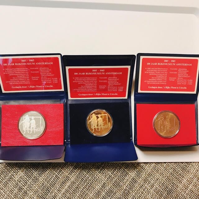 希少 オランダ アムステルダム国立美術館 100周年 記念コイン 金 銀 銅 Amazon.co.jp: オランダ アムステルダム国立美術館 100周年 記念