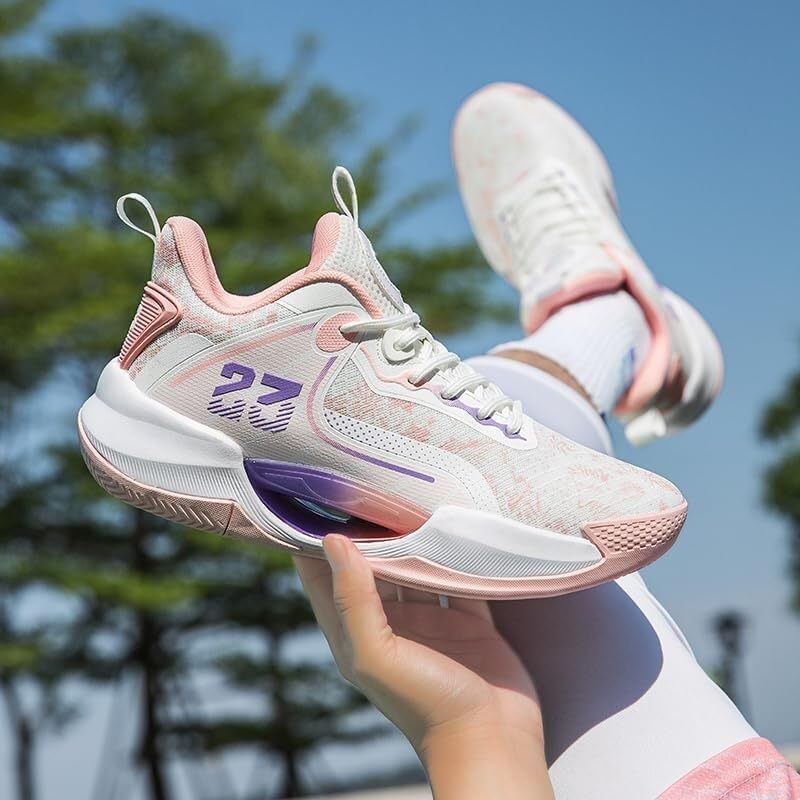 Zapatillas de Baloncesto Unisex con Malla Transpirable, amortiguadoras, Antideslizantes y Resistentes al Desgaste, Botas Deportivas for Exteriores