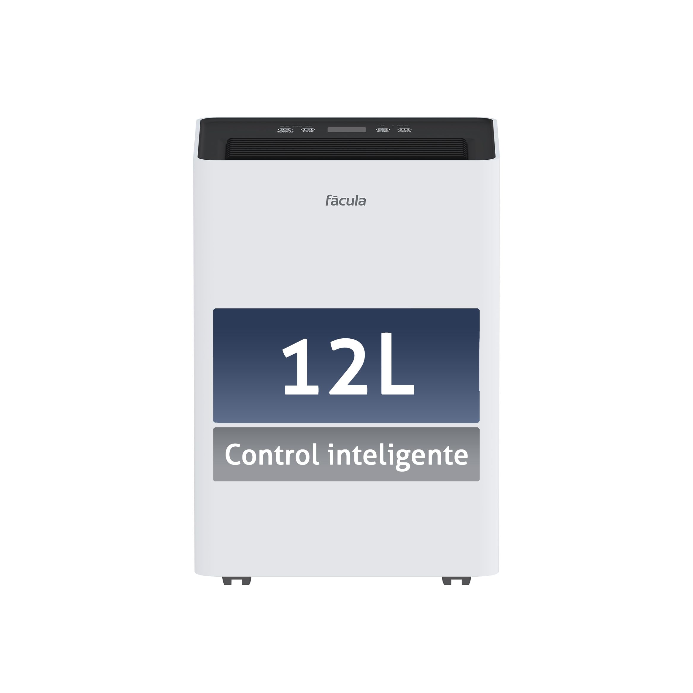 facula - Deshumidificador Siroco 12 l/día | Control Inteligente | Depósito extraíble 3,2l | Secado de Ropa | Temp 1-24h