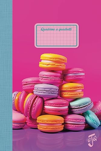 Quaderno a quadretti formato A5 da 15 x 22 cm in carta bianca e più di 100 pagine con copertina flessibile