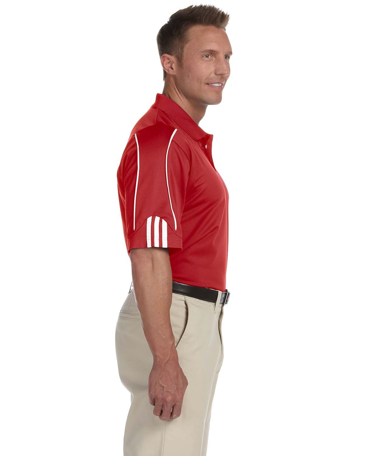 adidas de hombre Climalite 3 rayas Cuff piqué Polo - A76