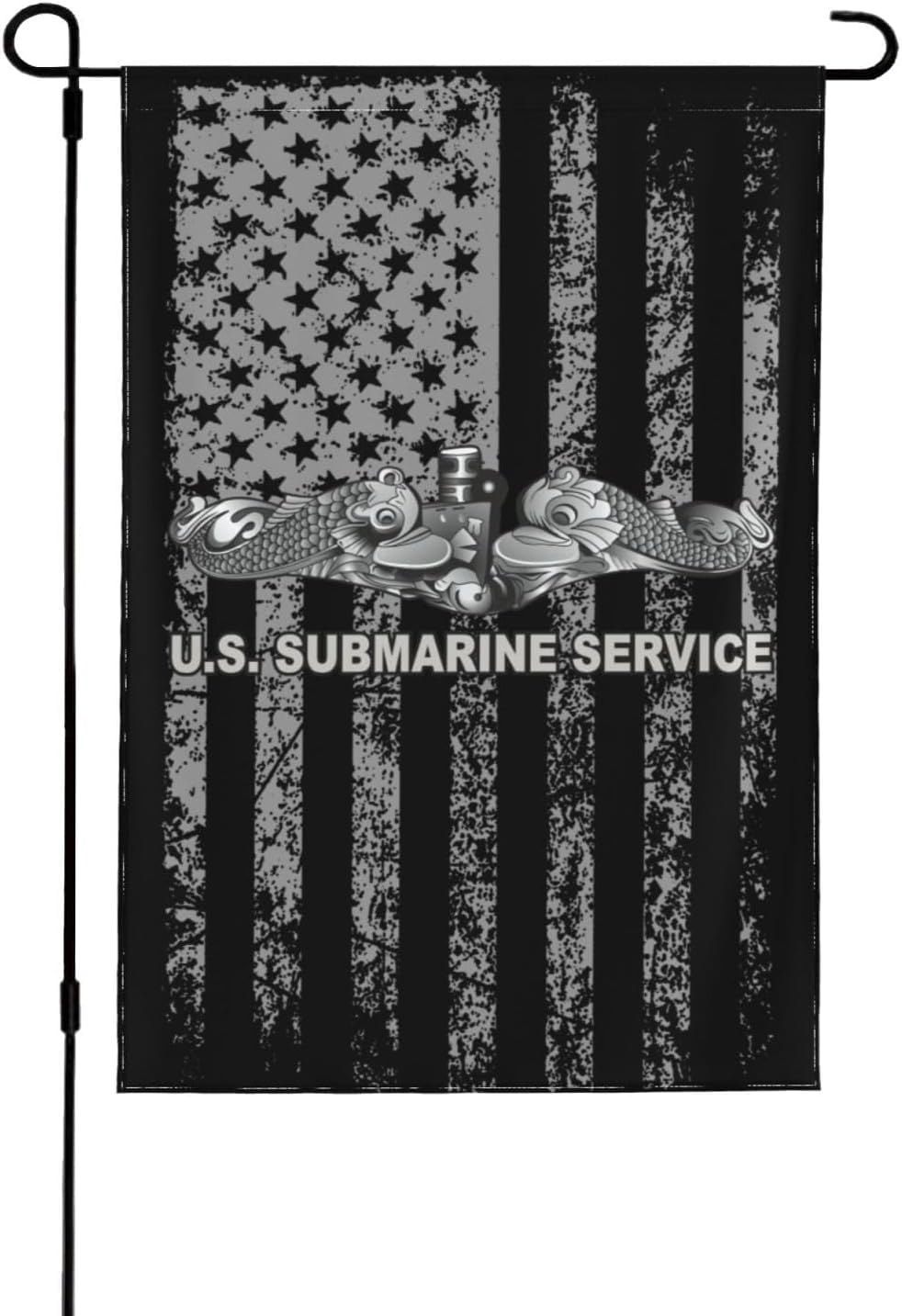 GAOJIanFEFEa US Submarine Service Dolphins Garden Flag 12x18 Inch Double Sided Small Flags for Outside Yard Outdoor Decor Wall Banner