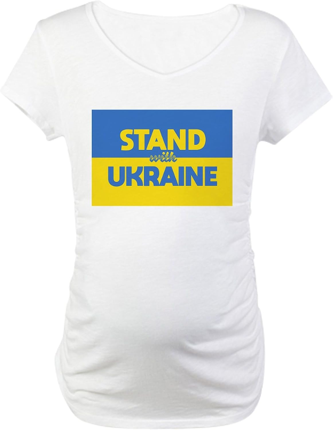 CafePress Stand with Ukraine Maternity T Shirt Women's Maternity Ruched Side T-Shirt