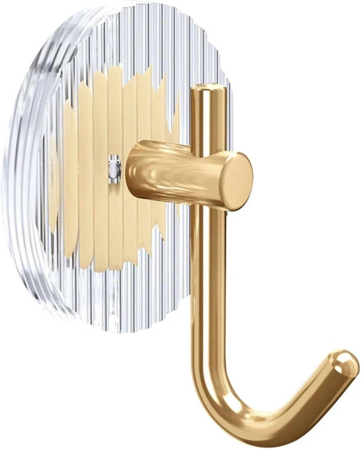 Wall Mounted Coat Rack Acrylic Wall Hook Bathroom Self-Adhesive Towel Hook No Punching Wall Mounted Towel Hanger Door Back Hook for Coat Key Home Decor Rack for Wall (Gold)