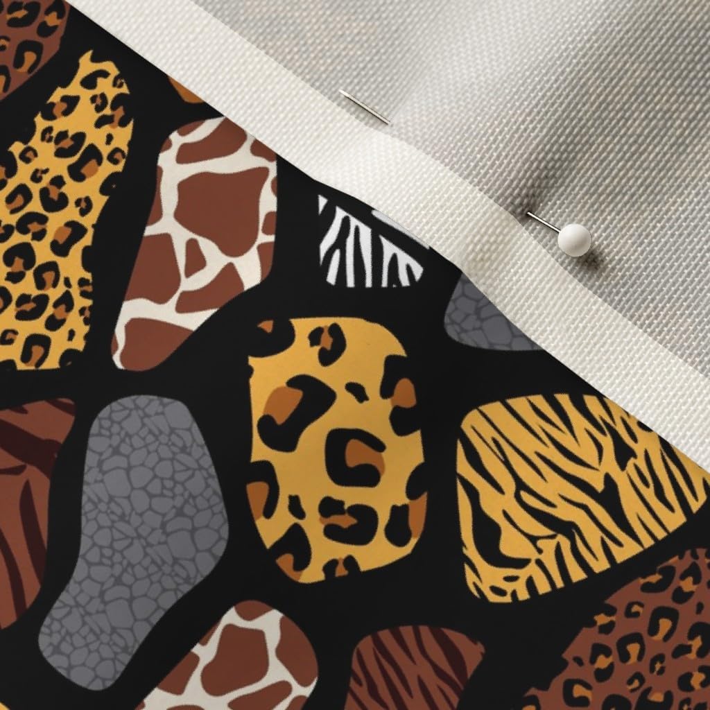 Spoonflower Fabric - Safari Animal Prints Tiger Print Zebra Giraffe Elephant Cheetah Printed on Upholstery Velvet Fabric Fat Quarter - Upholstery Home Decor Bottomweight Apparel