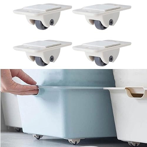 Ruedas giratorias autoadhesivas, 4 unidades, ruedas autoadhesivas, mini ruedas fijas, tipo bola, polea de pasta para almacenamiento de muebles,