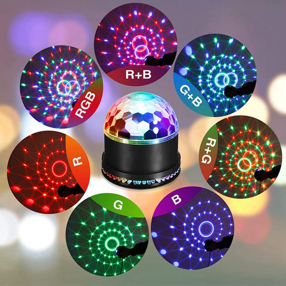 Lisher Light Sound Control Disco DJ Stage Light LED Adatto per Bar Club Wedding Atmosphere Light Presa UE