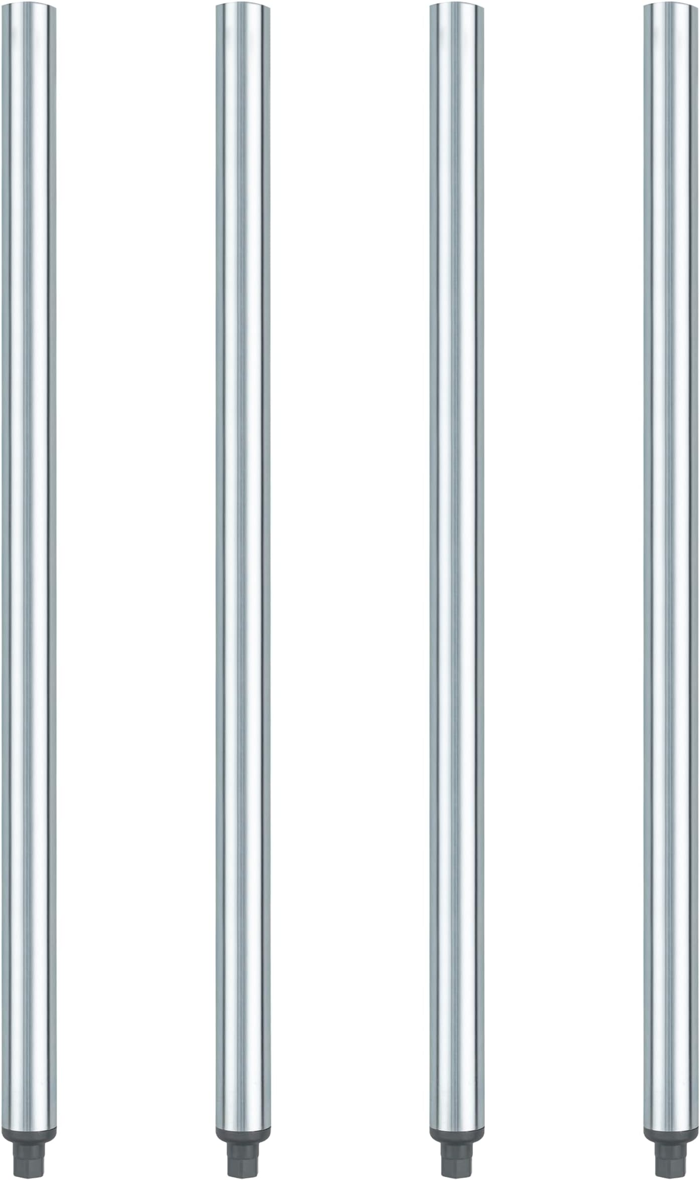 Galvanized Legs for Work Table - 33.5 inch Replacement Galvanized Legs - Fits Commercial Food Prep Stainless Steel Utility Table or Maple Wood Worktable, Silver