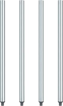 DuraSteel Galvanized Legs for Work Table - 33.5 inch Replacement Galvanized Legs - Fits Commercial Food Prep Stainless Steel Utility Table or Maple Wood Worktable, Silver