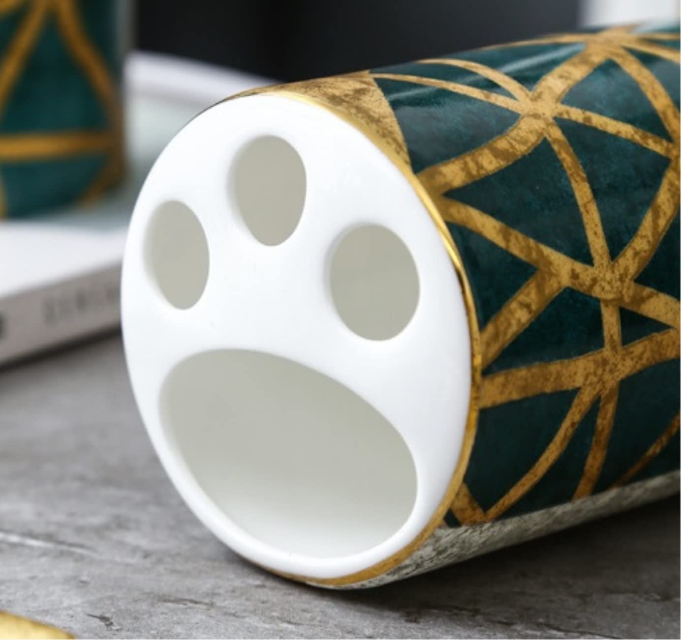 Zestaw Dozowników Mydła Zestaw Akcesoriów Łazienkowych Do Użytku Domowego Nordic Marmur Zielony I Ceramiczny Kąpieli Phnom Penh Na Prezent Parapetówkę Łazienka