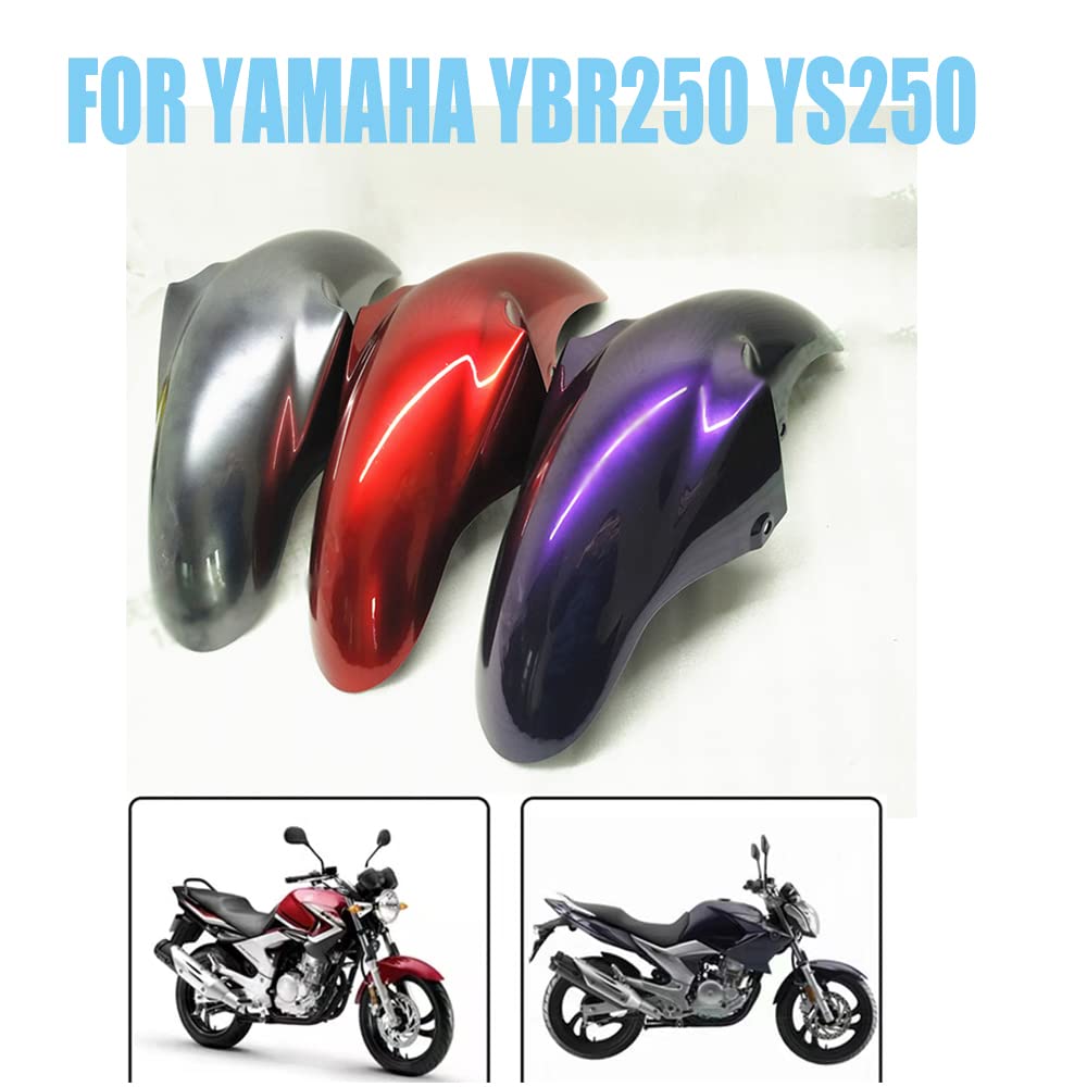 TPARIS Moto Delantero Guardabarros para Yamaha YBR250 YS250 YBR YS 250 Delantera Rueda Protectora contra Salpicaduras Extensor Carenado Fender Accesorios,Black Style