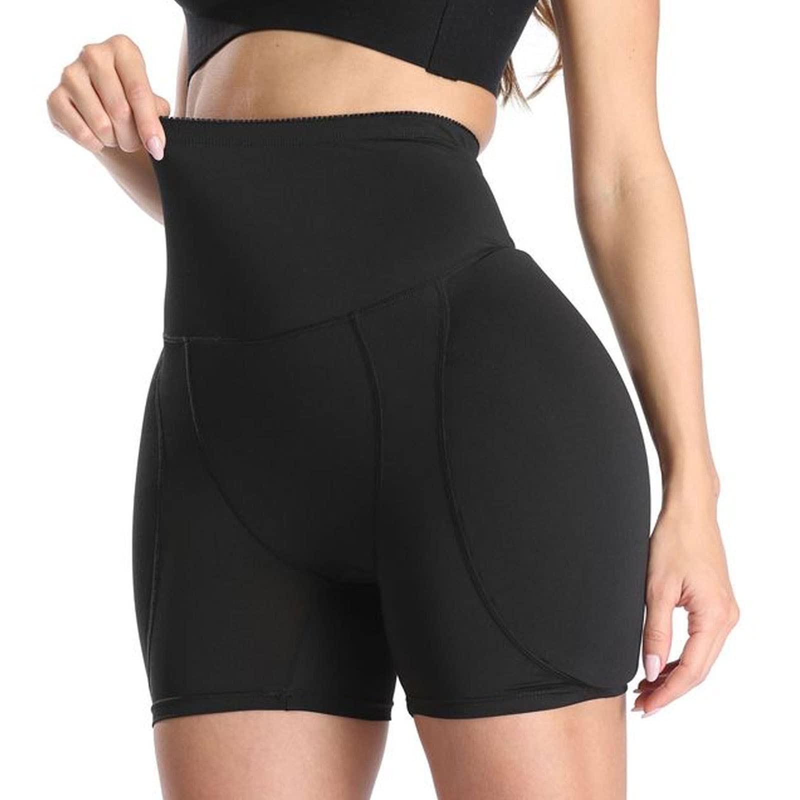 Mutandine Imbottite a Vita Alta da Donna, Modellanti per Fianchi, Controllo dei Glutei, con Imbottitura Leggera e Traspirante, B-5X