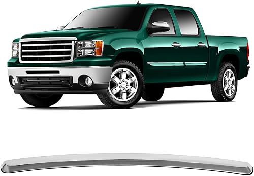SCITOO Moldura para capó de camión GM1235109 compatible con 2007-2013 para GMC Sierra 1500 2500HD 3500HD moldura de capó plateada