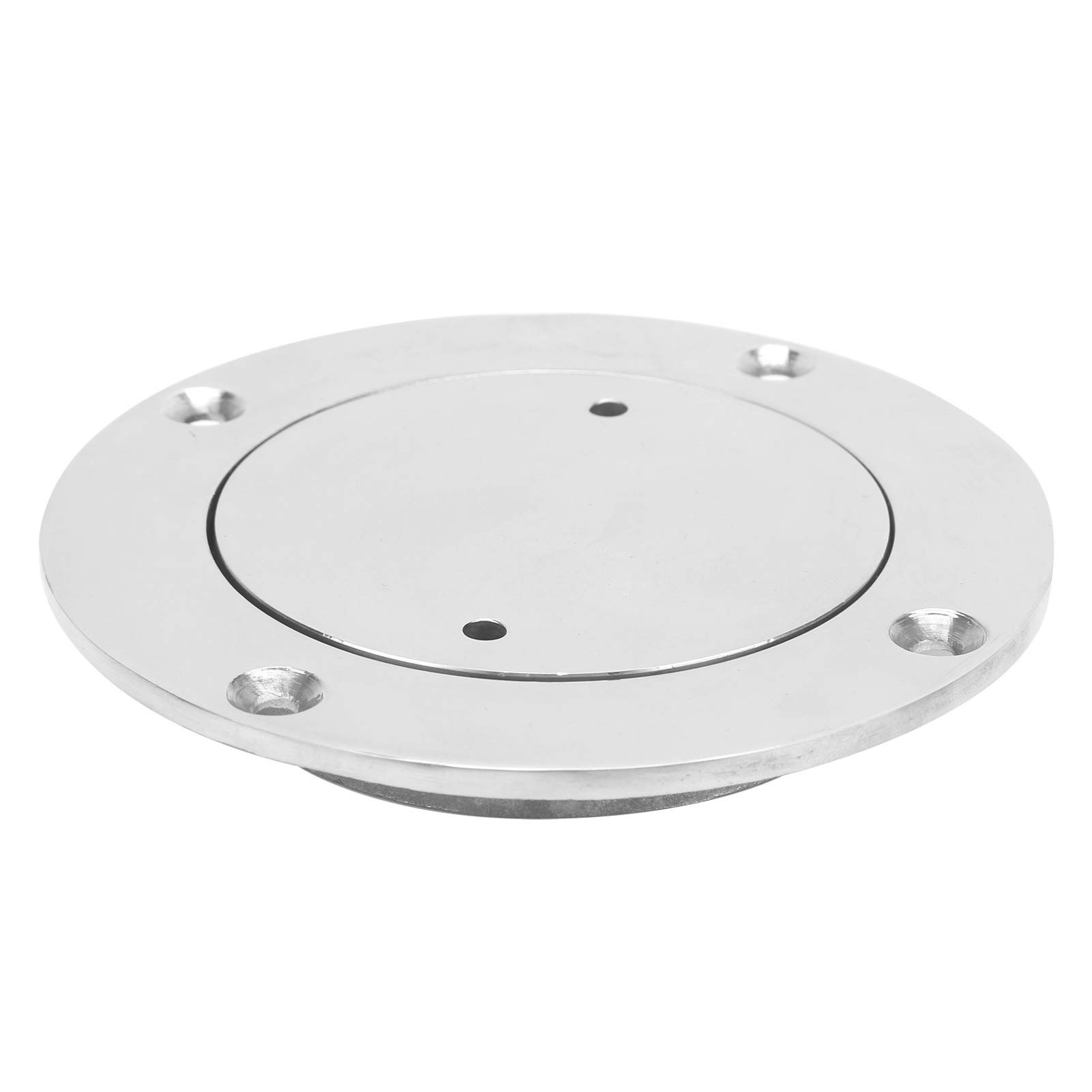 Deckplatte, 3-Zoll-Edelstahl-Decklukenabdeckung Edelstahl-Inspektionsluke mit Schlüssel für Hardware-Zubehör für Schiffsboote