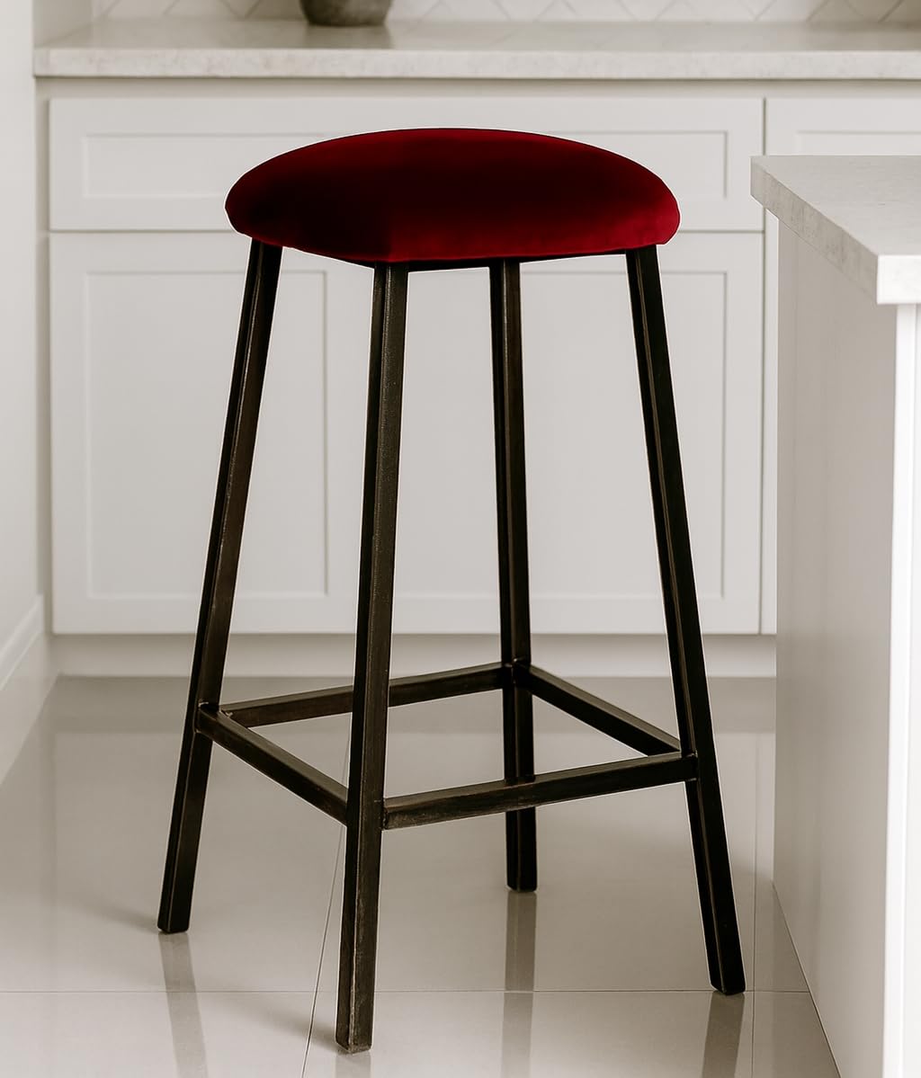 moksh art bar stool with metal legs breakfast kitchen counter bar seat chair barstools high stools (1 stool)