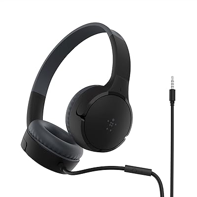 Belkin SoundForm Mini Cuffie on-ear con filo per bambini, headset over-ear per b