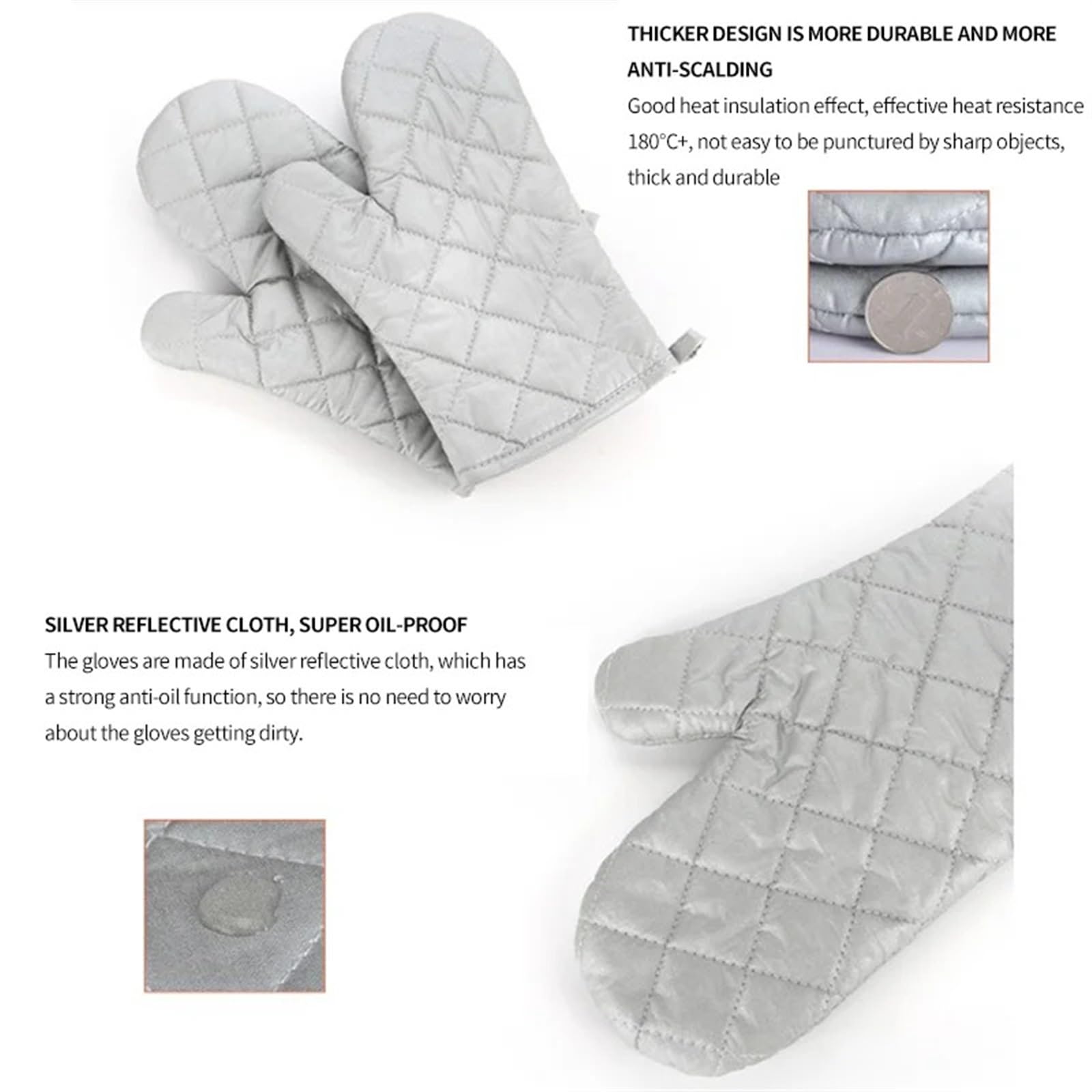 MRKU Guantes para Hornear, Guantes de Cocina para Horno, 1 Unidad, Aislamiento de algodón para microondas, Bandeja antiescaldaduras, vajilla